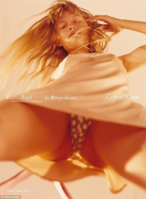 calvin klein up-skirt photo