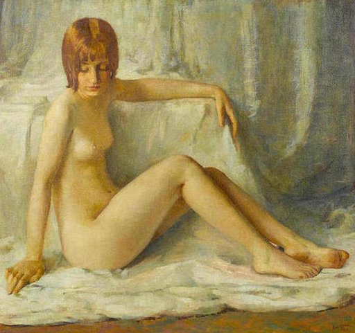 nude painting of actress Clara Bow