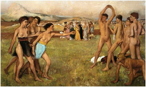 Young Spartans Exercising - Edgar Degas