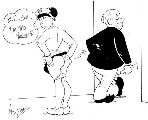 smug doctor just gave a nurse an unexpected shot in her cute butt