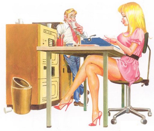dolly ogled in the office