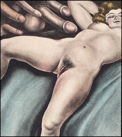 smug redhead reclines nude and dreams of dicks and balls with a smug satisfied smile on her face