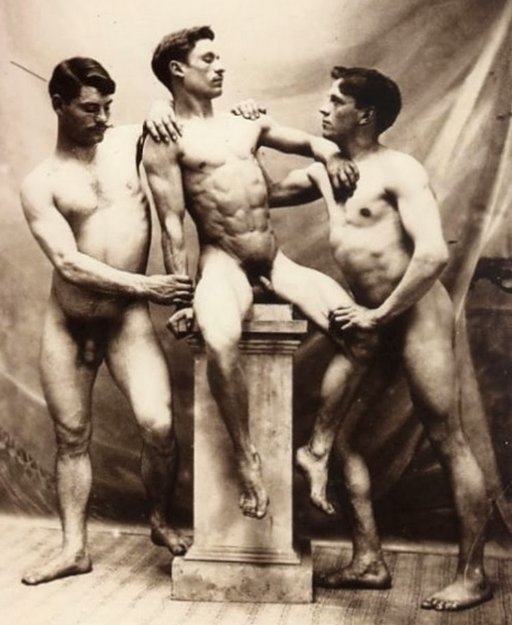 three naked men gay interest