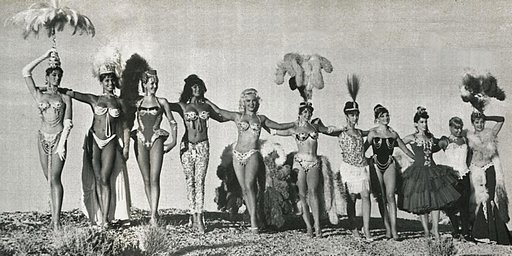 dancing girls in the Las Vegas desert