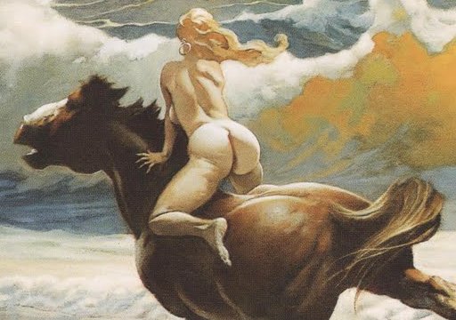 Ellie Frazetta as Lady Godiva with a big amazing ass