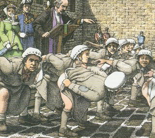 female prisoners in Tasmania mooning a prison official and slapping their naked butts