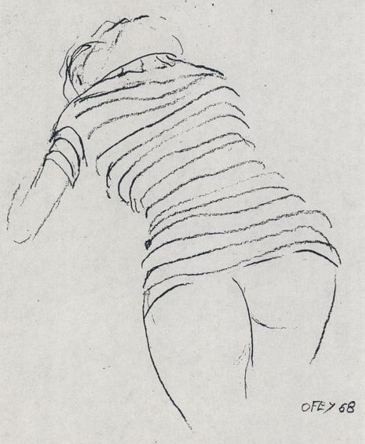 a stripper\'s ass as drawn by Nobel-winning physicist Richard Feynman