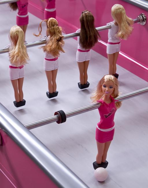 Barbie tabletop soccer for girls