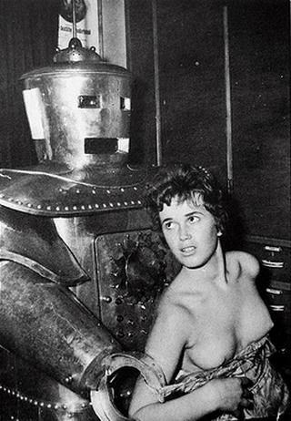 robot chasing stripper
