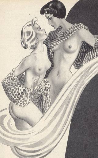french lesbians in a magazine illustration