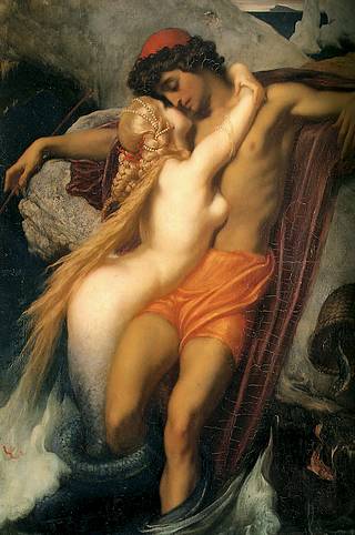 sexy siren seducing a fisherman