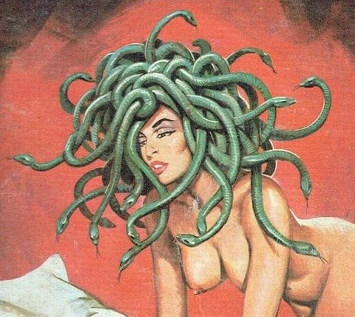 topless nude gorgon