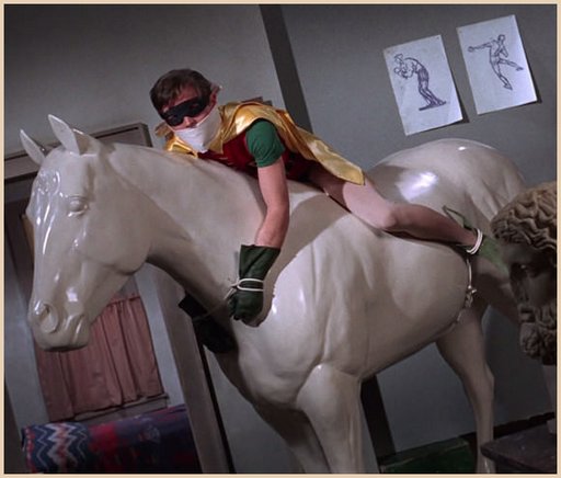 robin bondage on horse