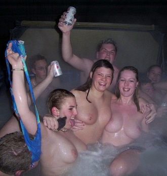 hot tub party for eight