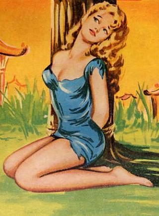 pretty kneeling girl