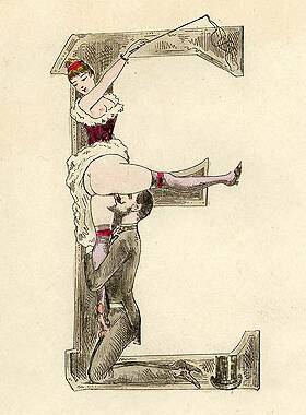 the letter E from the erotic alphabet