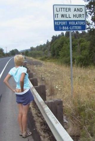 spanked for littering