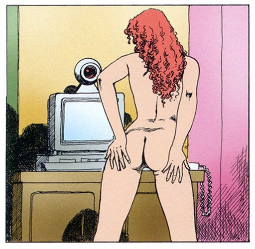 a camgirl nude on the internet