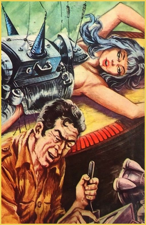 pretty girl is victim of mad scientist and his maniacal machine