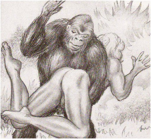 monkey spanks Tarzan