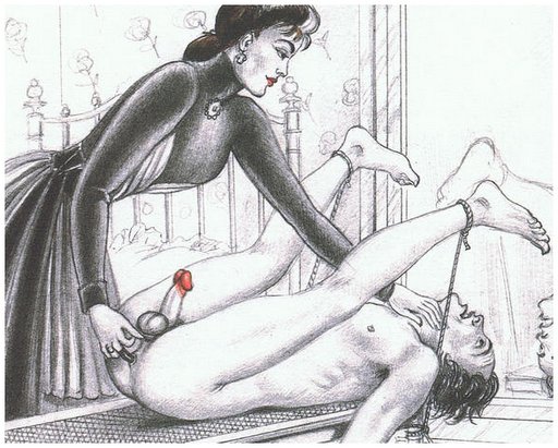 bernard montorgueil femdom stinkfinger prostate massage of a bound naked man