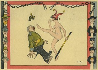 kaiser kicked by a nude woman