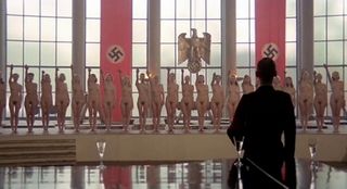 two dozen naked nazi girls saluting