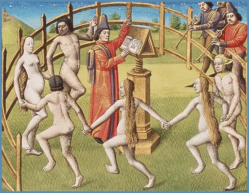 medieval manuscript naked pagan party illustrations