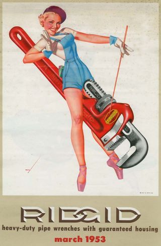 George Petty Ridgid Tool pinup