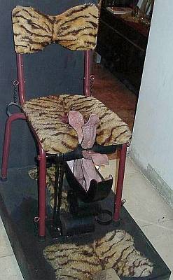 bondage chair with rotating tongues