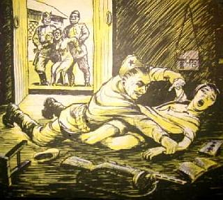 rape scene from propaganda leaflet