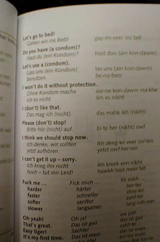 Sexy phrase book