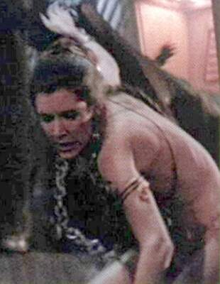 Carrie Fisher as a slavegirl