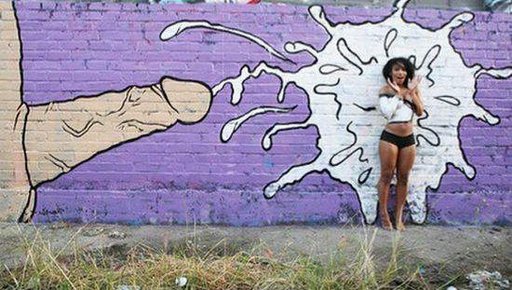 dick and shower of cum street art graffiti