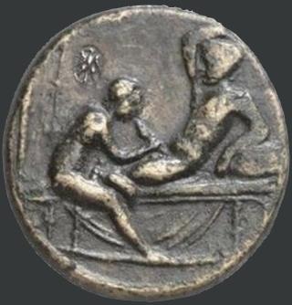 roman brothel token: blowjob