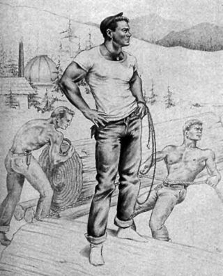 lumberjacks with no shirts
