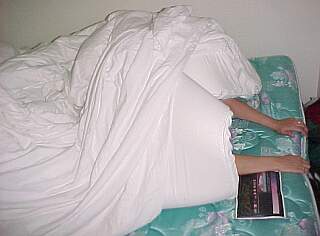 tangled in sheets