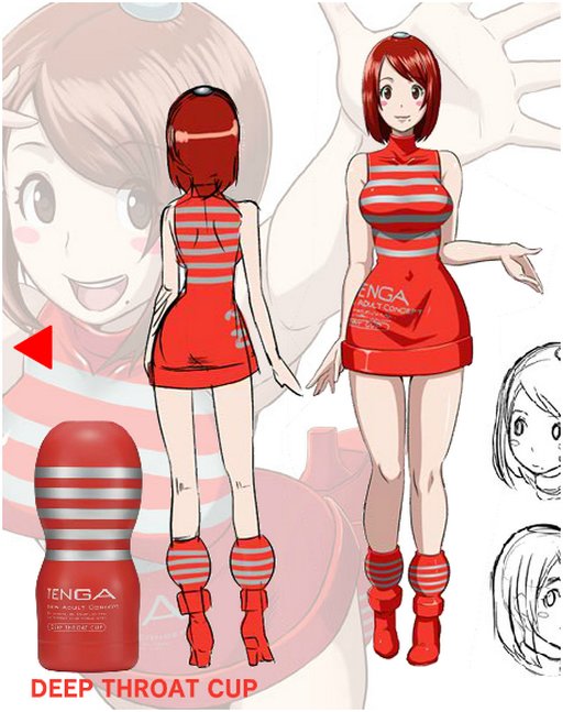 tenga deep throat cup anime mascot