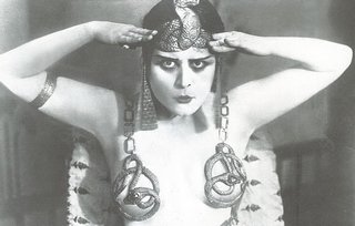 theda bara in an egyptian motif serpent bra