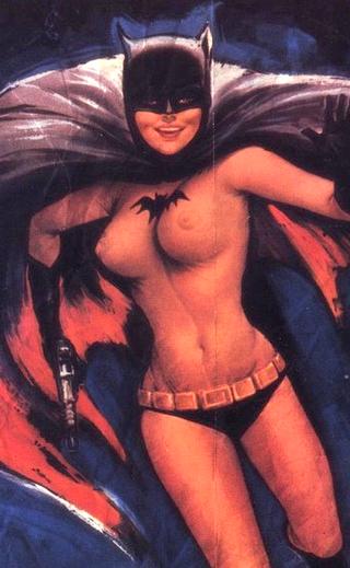 batgirl with bare breasts
