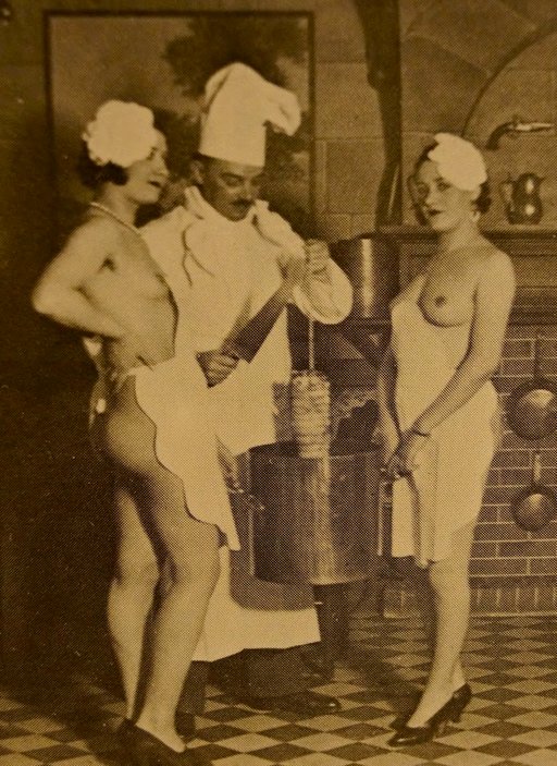 aprons and high heels and nothing else