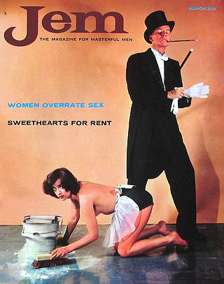 bare-breasted woman on her knees with scrub brush