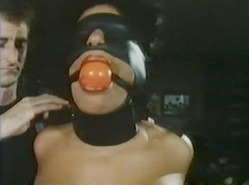 vanessa del rio wearing a ball gag and blindfold