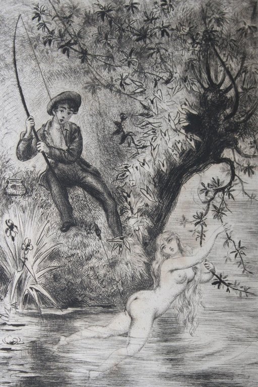 hooked naked woman