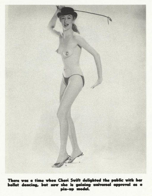topless pinup with whip and top hat