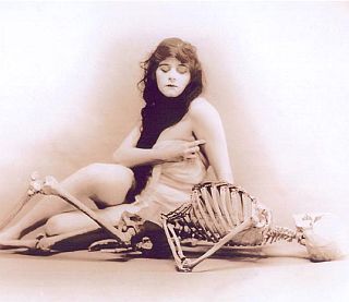 woman with a skeleton again