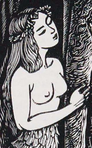 nude engraving detail