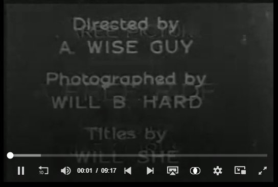 title card for 1915 silent porn movie A Free Ride