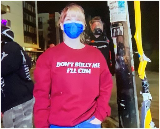 protester likes to be bullied