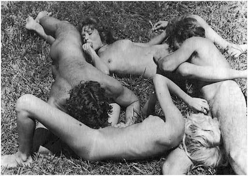 spontaneous exhibitionist foursome group sex